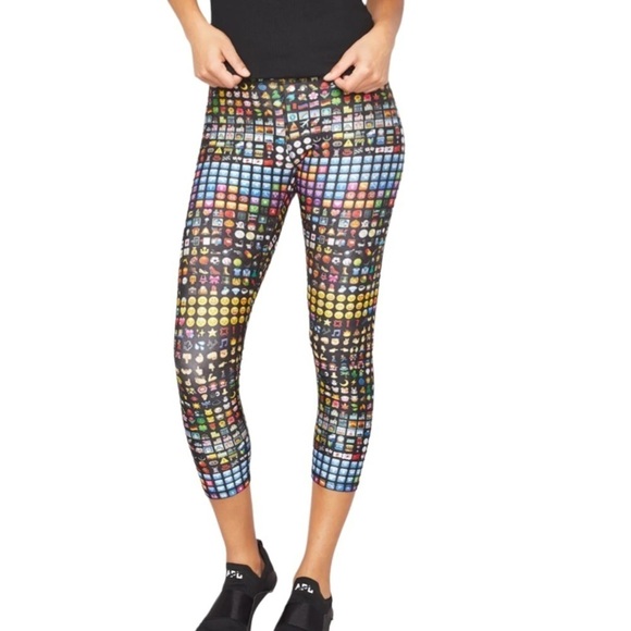 Zara Terez Emoji Hi-Shine Leggings Size Medium - Picture 3 of 16